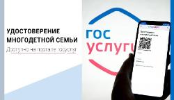 Электронное удостоверение многодетной семьи Электронное удостоверение многодетной семьи
